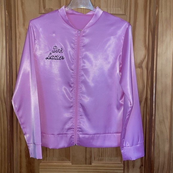 Halloween Costume-PINK LADIES GIRL GANG JACKET AND ACCESSORIES - Picture 3 of 7